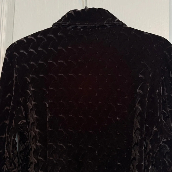 VTG Amnesia Paris Crushed Velvet Jacket Size 2 Black Whimsigoth Fairy Witchy 90s - Picture 9 of 13